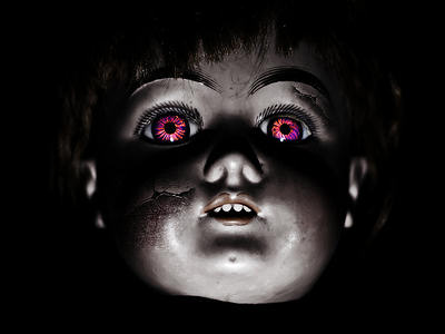 scary doll eyes